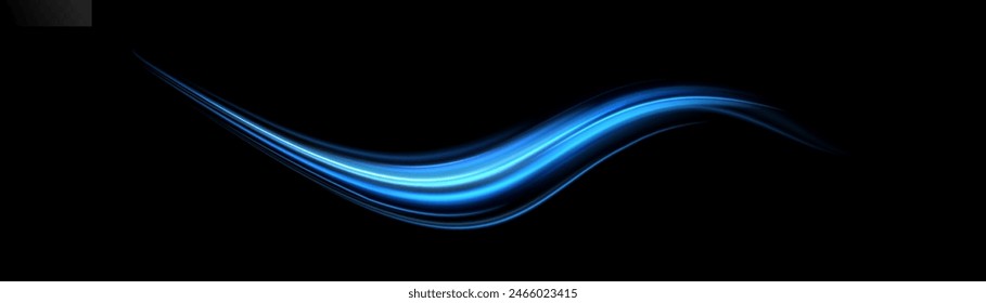 Neon rays vector abstract background. Futuristic technological style. Abstract background with speed lines. Vector illustration. Futuristic. The light lines of the road are blue png