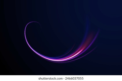 Neon rays vector abstract background png. Futuristic technological style. Abstract background with speed lines. Vector illustration. Futuristic. The light lines of the road are blue