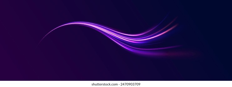 Neon rays vector abstract background png. Futuristic technological style. Abstract background with speed lines. Vector illustration. Futuristic. The light lines of the road are blue png	