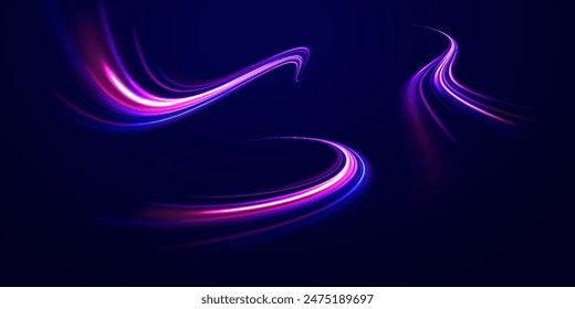 Neon rays vector abstract background png. Futuristic technological style. Abstract background with speed lines. Vector illustration. Futuristic. The light lines of the road are blue png	