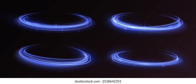 Raios de néon vetor abstrato fundo png. Estilo tecnológico futurista. Fundo abstrato com linhas de velocidade. Ilustração vetorial. Futurista. As linhas de luz da estrada são png azul
