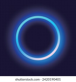 Neon rectangle frame. glowing outline shapes . Vector abstract background Illustration
