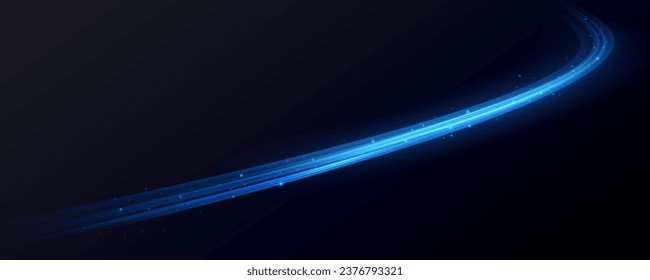 Neon red and blue speed lines. Speed ​​of acceleration and movement. Light trails, motion blur effect. Night illumination in blue and red.	