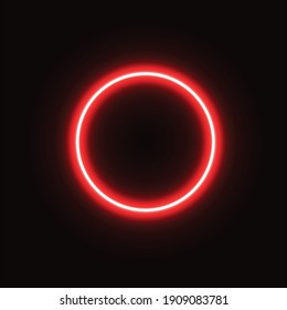 
Neon Red Circle Glowing Abstraction For Your Advertisement And Banner. EPS 10