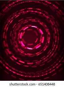 Fondo de patrón abstracto de los círculos rojos neón