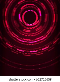 Neonrote Kreise, Vektorgrafik-abstrakter Muster-Hintergrund