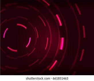 Plano de fundo de padrão abstrato de vetor de círculos vermelhos néon