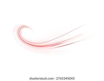 Neon red light speed motion futuristic cyber highway tunnel glowing energy flow abstract design vector background.