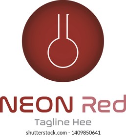 neon red logo is a simple logo, like a simple neon light, suitable for various needs of your company or business logo,