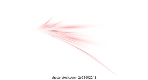  neon red rays, vector abstract background. Futuristic speed lines and glowing light trails. Technology-inspired design, road light effects, modern and dynamic.	
