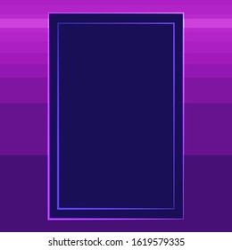 Neon retro background. Template, frame for banner, invitation, poster, flyer.