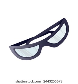 Neon retro sunglasses collection 90s. Women's and men's accessory from 80s. Optics, lens, vintage, trend. Vector illustration on white background.