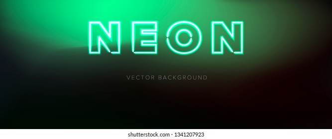 Neon retrofuturistic shiny vector background in vivid color palette. Synthwave/ retrowave 80s-90s aesthetics.