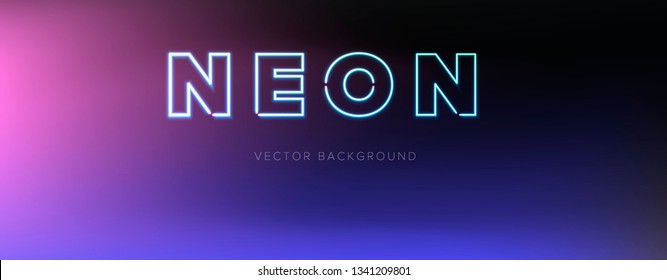 Neon retrofuturistic shiny vector background in vivid color palette. Synthwave/ retrowave 80s-90s aesthetics.