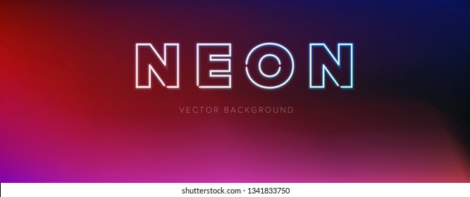 Neon retrofuturistic shiny vector background in vivid color palette. Synthwave/ retrowave 80s-90s aesthetics.