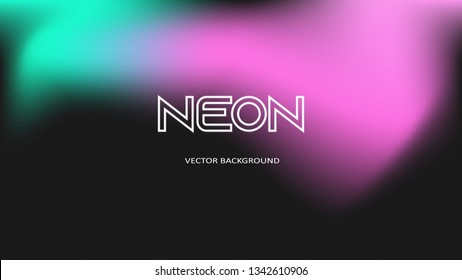 Neon retrofuturistic shiny vector background in vivid color palette. Synthwave/ retrowave 80s-90s.