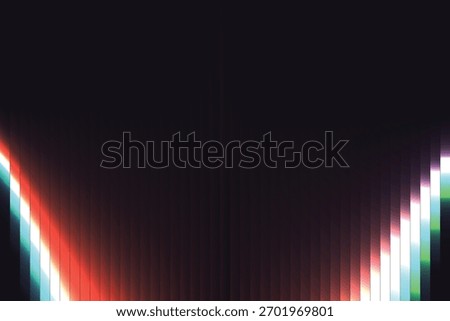 Neon Ribbed Gradient Reflection Fractal Background