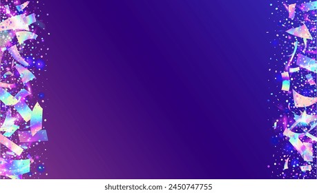Neon Ribbon. Hologram Glitter. Glare Iridescent Serpentine. Unicorn Flag. Festive Burst. Pink Light Effect. Digital Banner. Art Pattern. Purple Neon Ribbon
