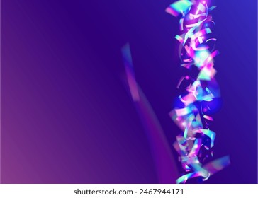 Neon Ribbon. Laser Iridescent Explosion. Pink Retro Burst. Disco Confetti. Color Glitter. Falling Banner. Unicorn Paper. Glare Template. Blue Neon Ribbon