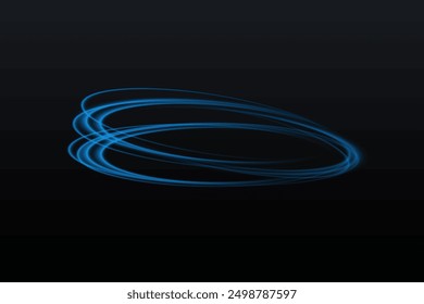 Anillo de neón. Círculo resplandeciente. Efecto de resplandor. Marco de luz redondo. líneas de luz abstractas de movimiento y velocidad. Líneas de luz Abstractas de movimiento y velocidad. elipse verde claro.
