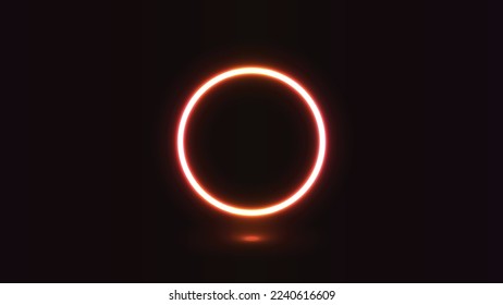 Neonring auf dunklem Hintergrund. Farbänderbar.