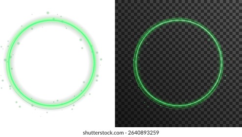 Neon ring pulses in sapphire eclipse. Magic particles swirl in spiral blaze. Luminous halo orbits like digital radar. Transparent flash glows with silent burst. 
