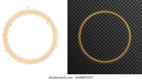 Neon ring pulses in sapphire eclipse. Magic particles swirl in spiral blaze. Luminous halo orbits like digital radar. Transparent flash glows with silent burst. 