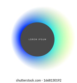Neonring, Vektorillustration, die futuristischen Rahmen, magische Vorlage, leuchtend blauer abstrakter Weltraum-Planet