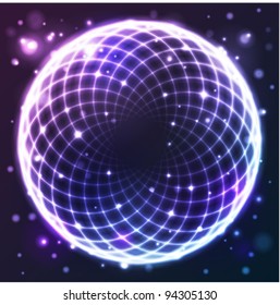 neon round element vector