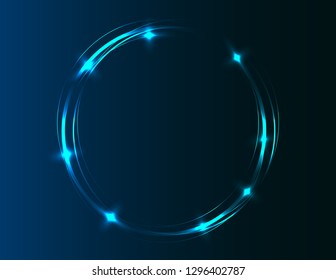 Neon round frame