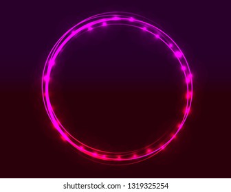 Neon round frame