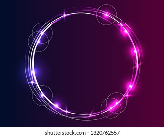 Neon round frame