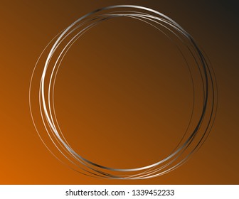 Neon round frame decor