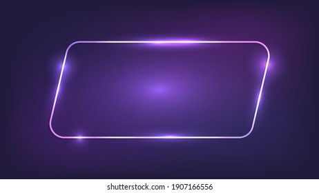 Marco paralelograma Neon redondeado