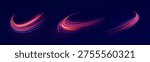 Neon ruby acceleration beams converge toward horizon. Dynamic light trails create futuristic transport effect. Abstract PNG illustration prepared for digital artwork.