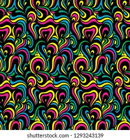 Neon seamless abstract pattern
