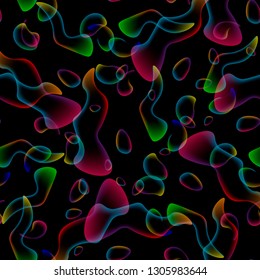 Neon Seamless pattern Abstract liquid lava