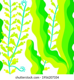 ilustración de patrón sin fisuras del vector de rayas de algas de neón