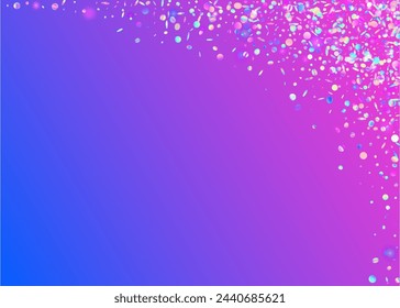 Neon Serpentine. Happy Concept. Falling Dust. Blue 3d Effect. Disco Abstract Backdrop. Unicorn Sparkle. Digital Poster. Hologram Paper. Pink Neon Serpentine