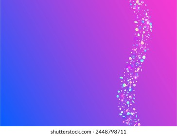 Neon Serpentine. Laser Texture. Pink Light Sparkle. Hologram Glitter. Disco Colourful Explosion. Falling Ribbon. Modern Banner. Party Effect. Purple Neon Serpentine