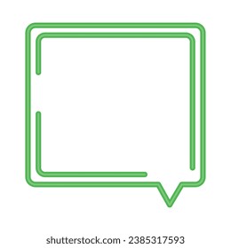neon shape bubble chat illustration isolated