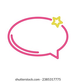 neon shape bubble speech illustration isolated