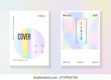 Neon Shape. Colourful Prism Template. Purple Minimalist Cover. Spectrum Fluid. Holographic Foil. Digital Concept. Chrome Vector. Pink Neon Shape