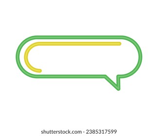 neon shape dialogue bubble illustration isolated