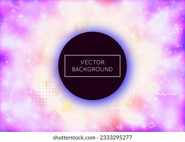 Neon Shape. Memphis Flyer. Violet Magic Fluid. Motion Dots. Soft Luminous Backdrop. Retro Banner. Minimalist Design. Geometric Background. Purple Neon Shape