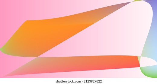 Neon Shape Multicolor Digital Smooth Surface. Fondo de la Oficina de Tecnología de Capas Dinámicas Rosadas. Psicodélico Futurista Color Fluido Malla de Gradiente Mínimo. Ilustración del Pastel Arcoiris Moderno y Suave.