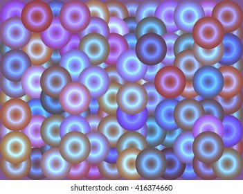 Neon shapes background, Neon colored circles