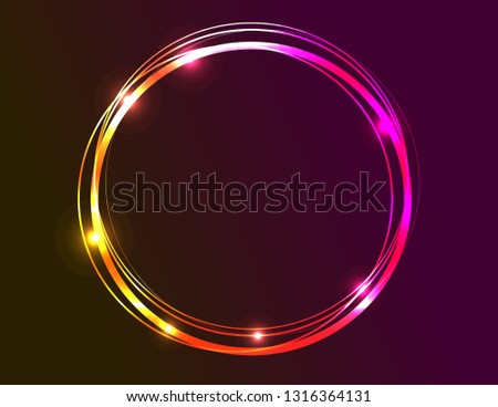 Neon shine frame