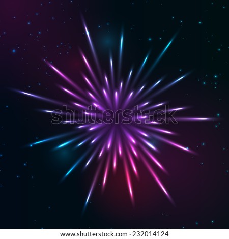 Neon shining vector firework Stock photo © 