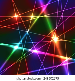 Neon Shiny Bright Rainbow Colors Laser Background